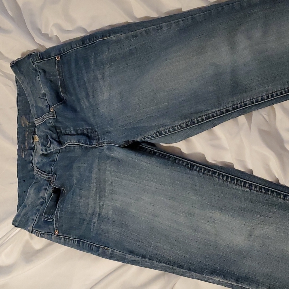 Tummy control blue jeans